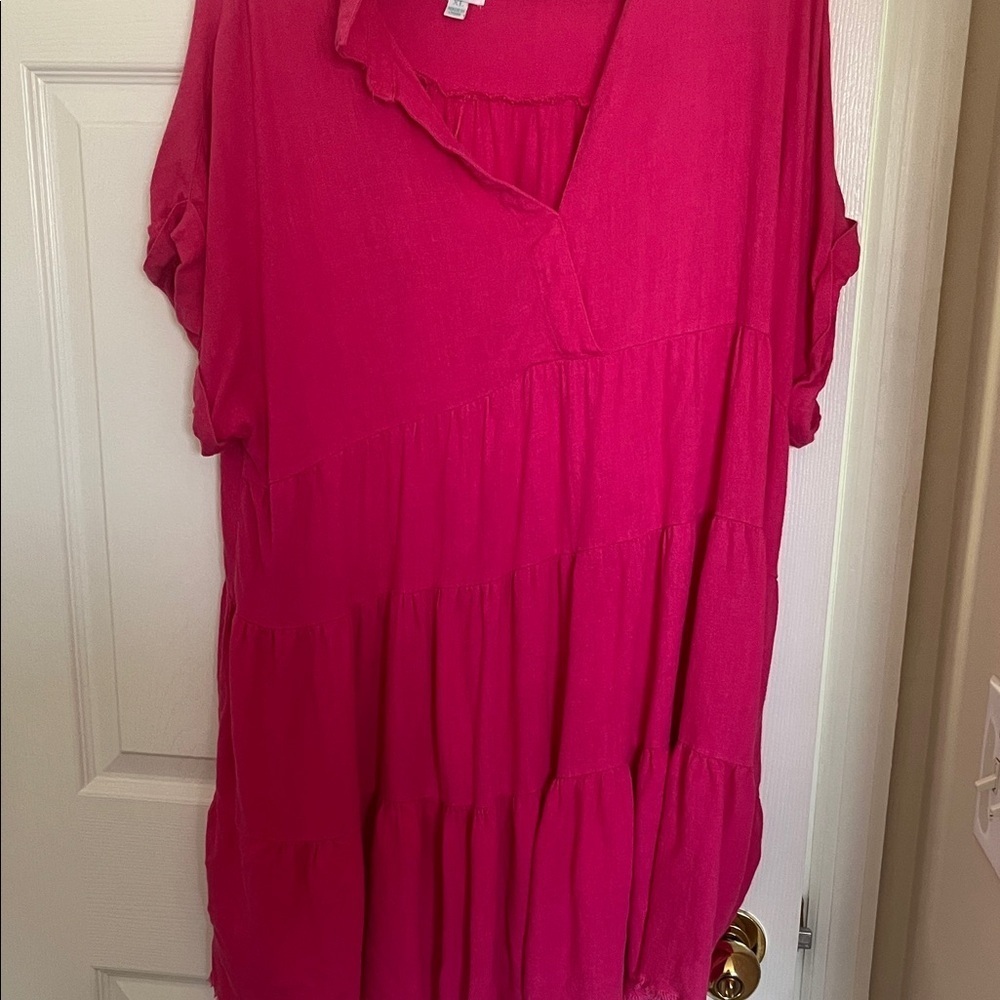 Chic Pink Midi Dress shop the mint size xl